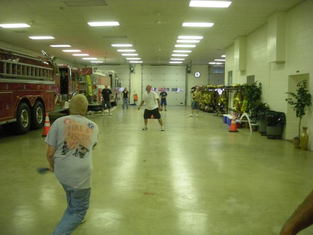 Rain forced the wiffle ball game inside